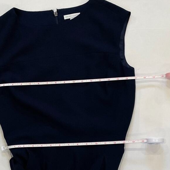 NY & Co. Navy Sleeveless Wide Leg Belted Jumpsuit / Pantsuit, Size 2 - Picture 11 of 15